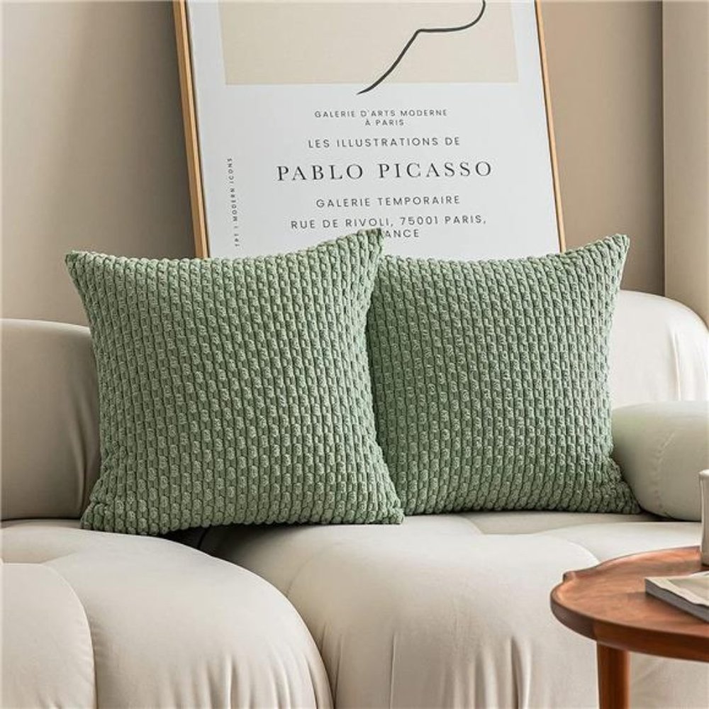 2 Packs Decorative Throw Pillow Covers 16x16 Inch for Living Room Couch Bed Sofa